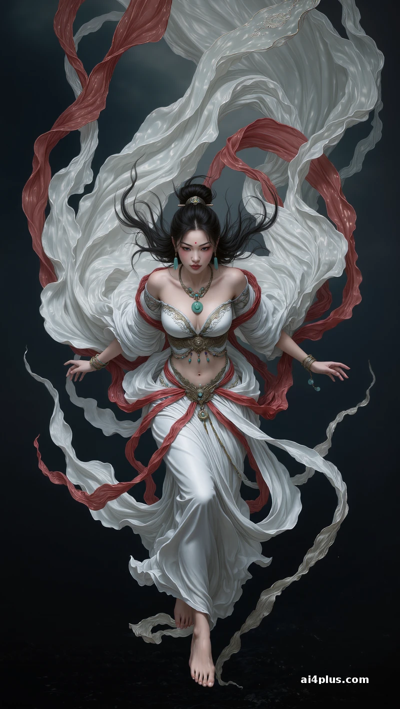 衣袂翩跹，似惊鸿乍起